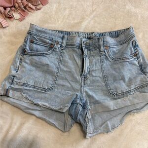 Light Blue Denim Women Shorts